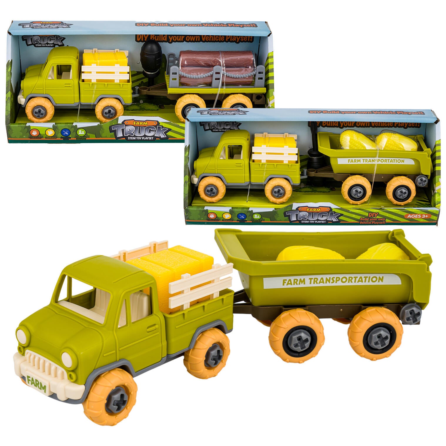 Farm Truck STEM DIY Vehicle Playset, Assorted — 10703
