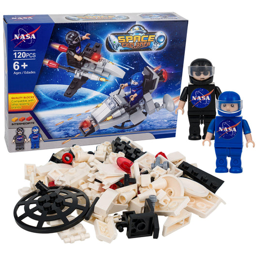 NASA Space Explorer Block Head Building Playset, 120 Pieces