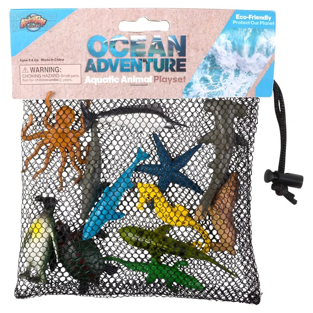 The Toy Network-12 Piece Aquatic Mesh Bag Play Set-AT-MTAQU-Legacy Toys