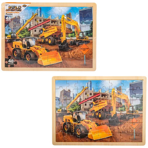 The Toy Network-48 Piece Construction Wooden Puzzle-AG-48CON-Legacy Toys