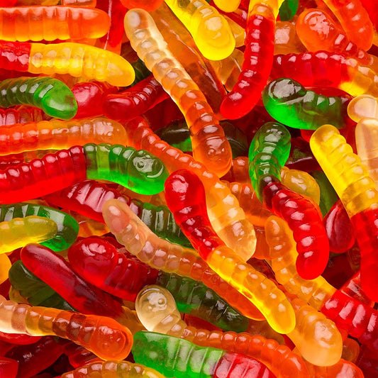 Albanese Confectionery-Mini Assorted Fruit Gummi Worms 5 lb. Bag-50137-Legacy Toys