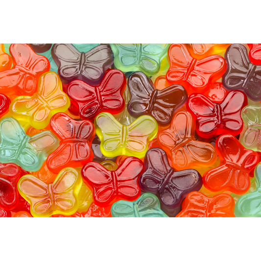 Albanese Confectionery-Mini Gummi Butterflies 7.5 oz. Peg Bag-53352-Legacy Toys
