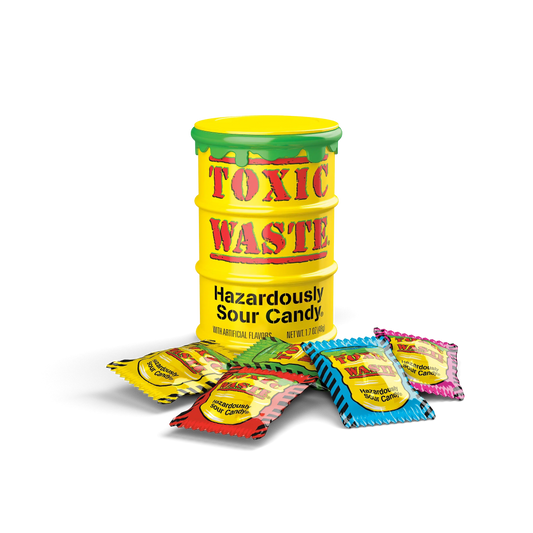 Candy Dynamics-Toxic Waste Original Yellow Drum 1.7 oz.-87410-1-Legacy Toys