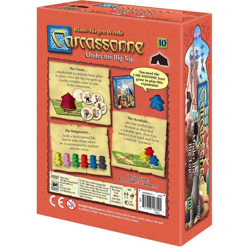 Asmodee-Carcassonne Expansion 10: Under the Big Top-ZM7820-Legacy Toys