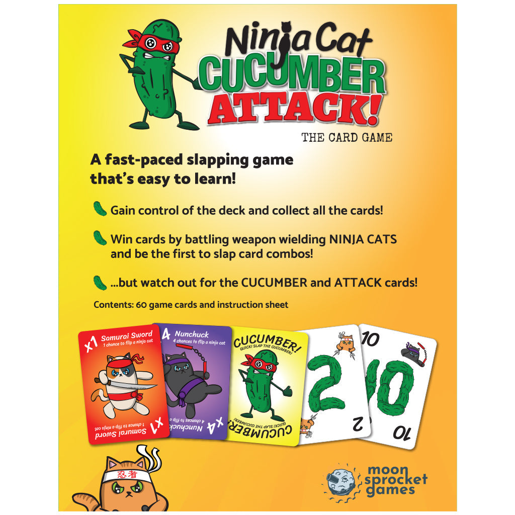 Asmodee-Ninja Cat Cucumber Attack!-NC-22002-Legacy Toys