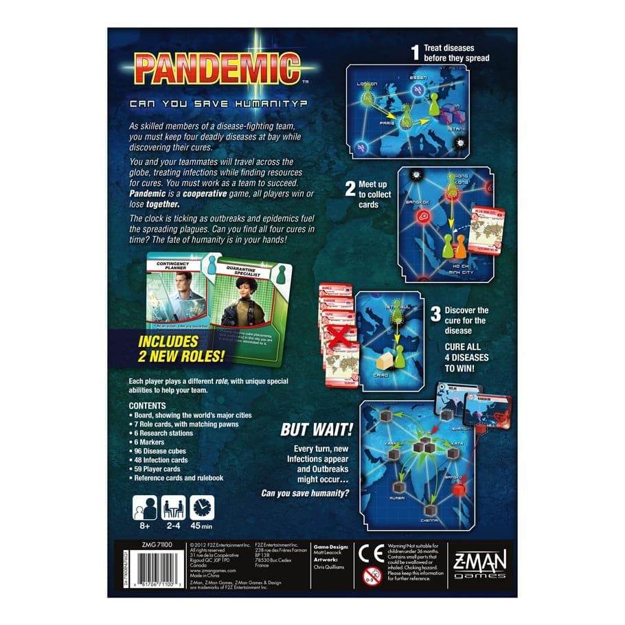 Asmodee-Pandemic Board Game-ZM7101-Legacy Toys