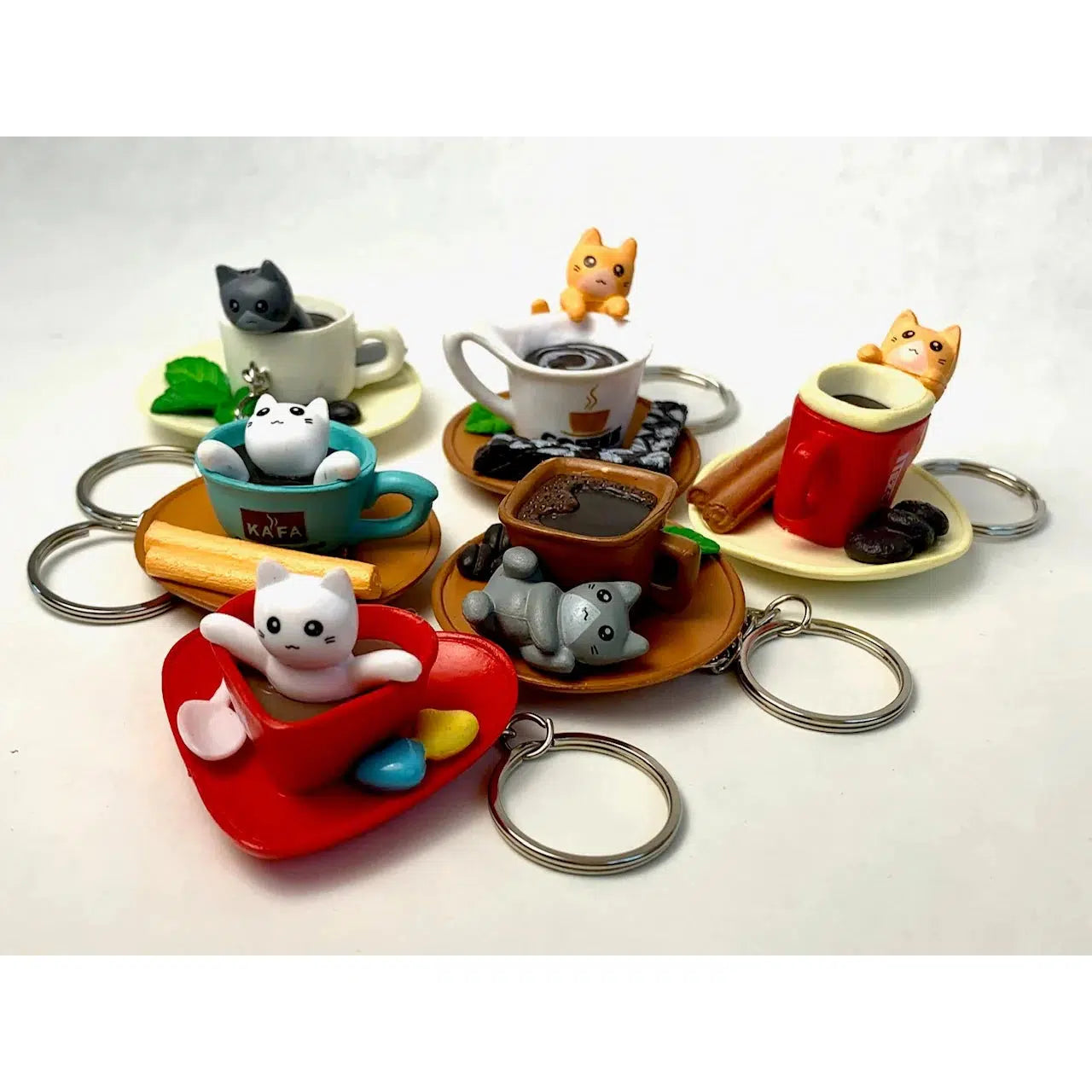 BC Mini-Cat Cafe Key Charm-12051-Legacy Toys