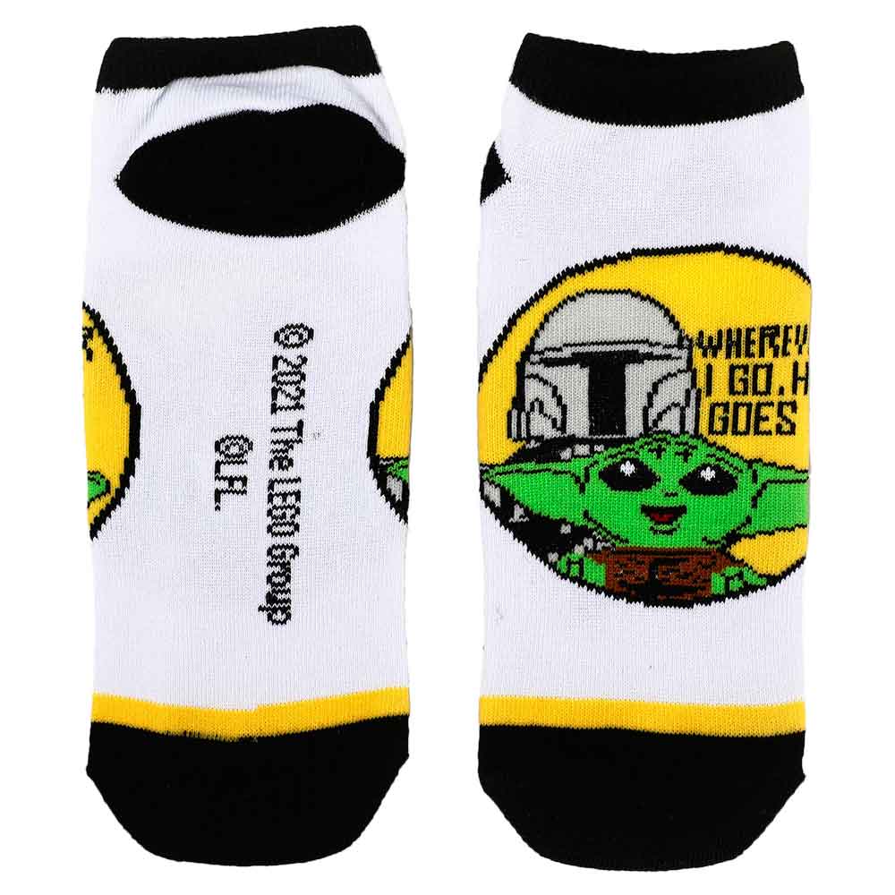 Bio World-LEGO x Star Wars The Mandalorian Grogu Youth - 5 Pair Ankle Socks-ASF1A19LSWPP00-Legacy Toys