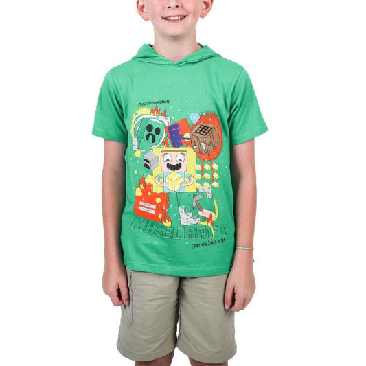 Bio World-Minecraft: Build/Explore/Create - Youth Cosplay Hooded Tee--Legacy Toys