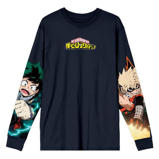 Bio World-My Hero Academia: Deku & Bakugo - Long Sleeve Unisex Pre-pack Tee--Legacy Toys