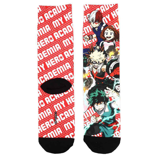 Bio World-My Hero Academia - Sublimated Print 3 Pair Youth Crew Socks-CRB0AUTMHAPP00-Legacy Toys