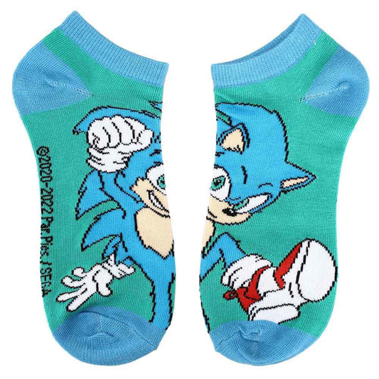 Bio World-Sonic the Hedgehog 2 Logo 5 Pair Ankle Socks-ASF1FJJLASPP00-Legacy Toys