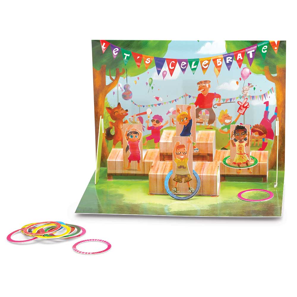 Blue Orange Games-Pop 'N Play Greeting Cards with Game--Legacy Toys