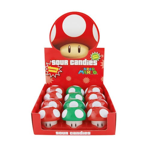Boston America-Nintendo Mushroom Sours - Assorted Colors-17177-Box of 12-Legacy Toys