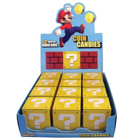 Boston America-Nintendo Question Mark Box Coin Candy Tin-17254-Box of 12-Legacy Toys