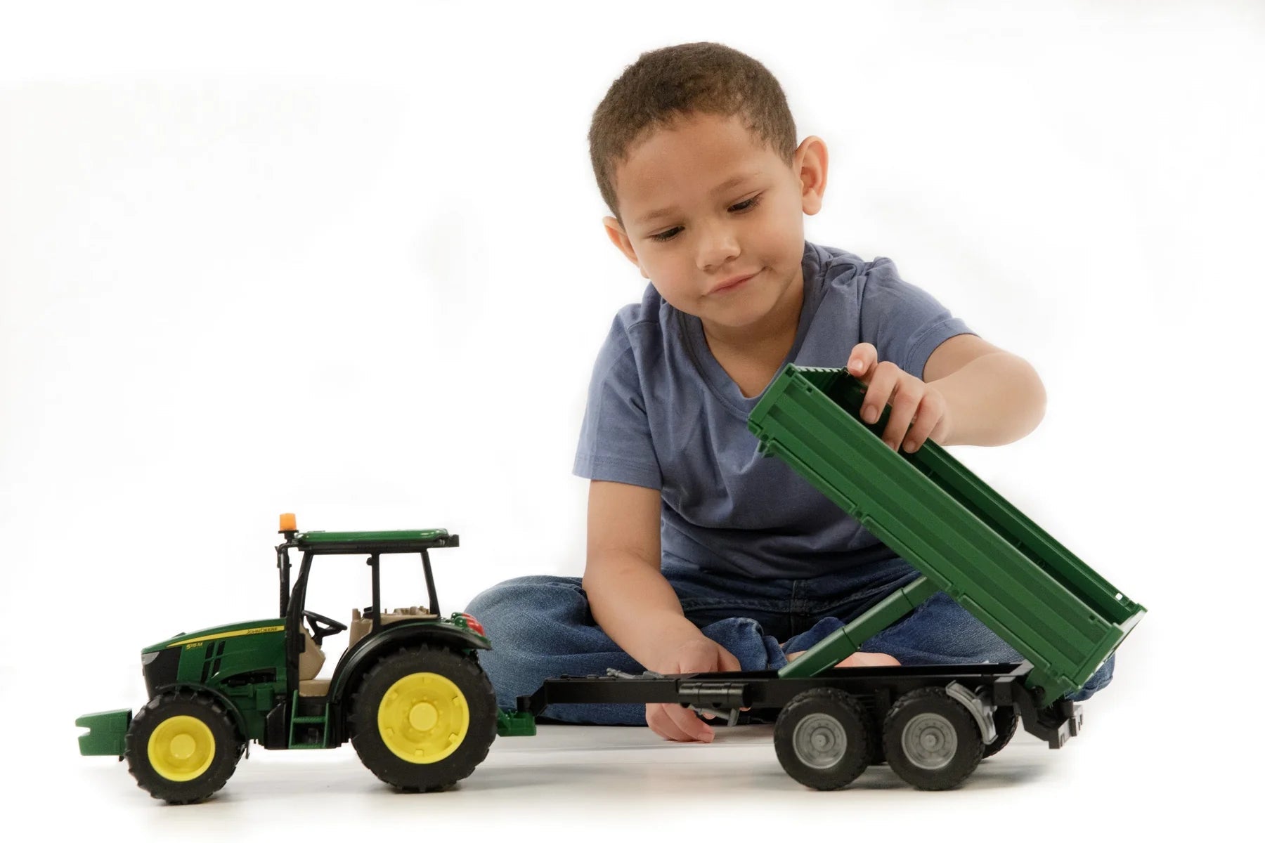 Bruder-John Deere 5115M with Trailer-09816-Legacy Toys