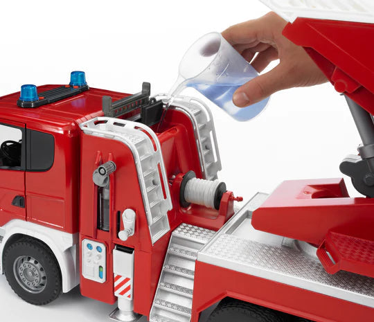 Bruder-Scania Fire Engine w/ Water Pump and Light & Sound-03590-Legacy Toys