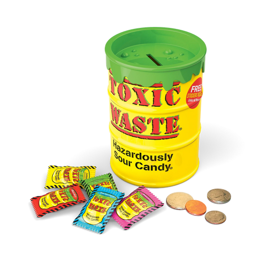 Candy Dynamics-Toxic Waste Original Yellow Bank 3 oz.-87529-1-Legacy Toys