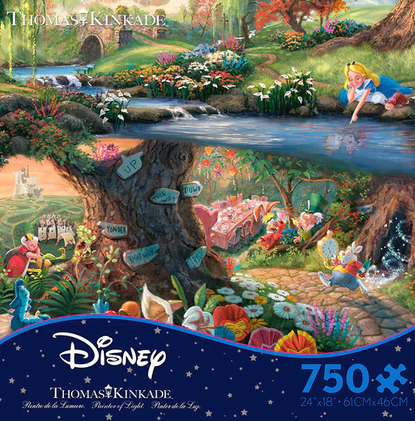 Ceaco-Thomas Kinkade Disney - Alice in Wonderland - 750 Piece Puzzle-2903-14-Legacy Toys