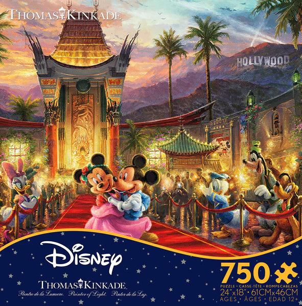 Ceaco-Thomas Kinkade Disney - Mickey and Minnie Hollywood - 750 Piece Puzzle-2903-26-Legacy Toys