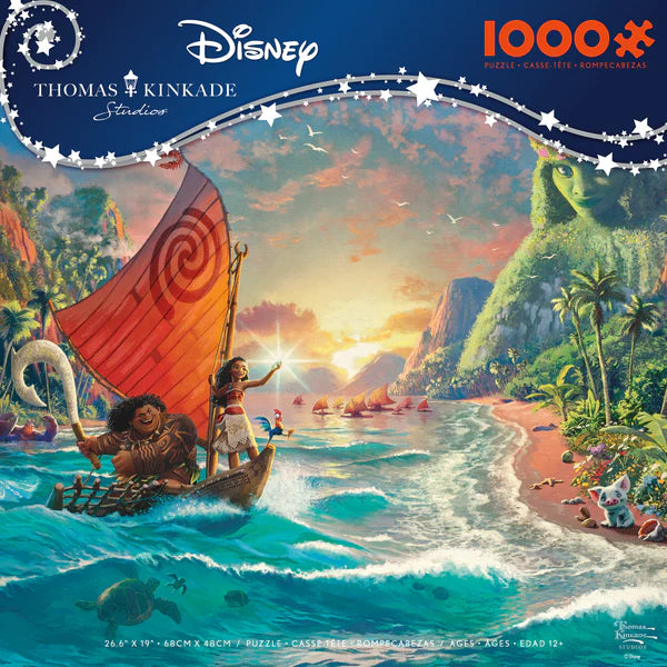 Ceaco-Thomas Kinkade Disney - Moana - 1000 Piece Puzzle-3183-01-Legacy Toys