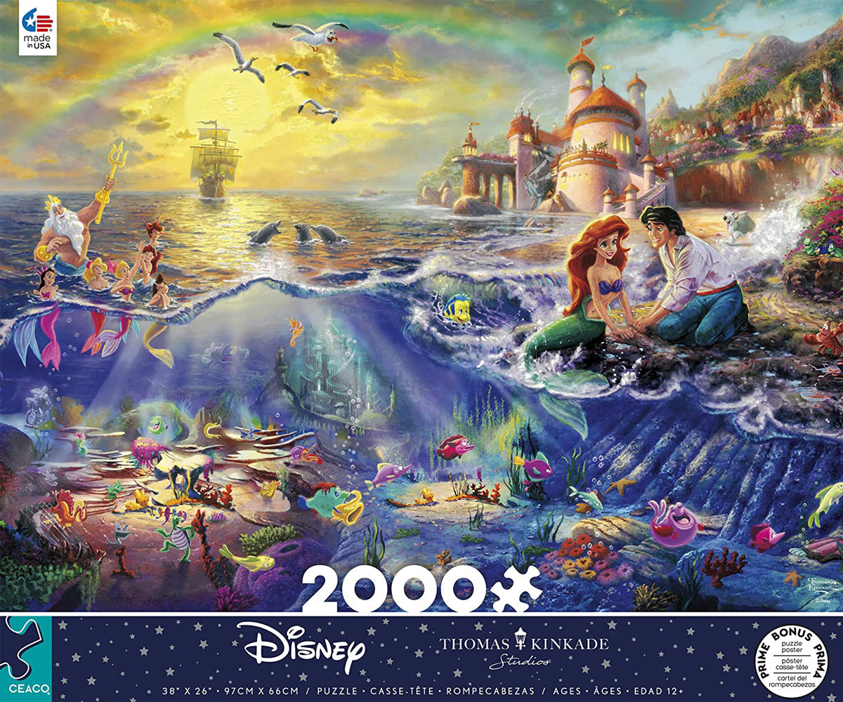Ceaco 2000-Piece Thomas Kinkade Disney Mickey and Minnie
