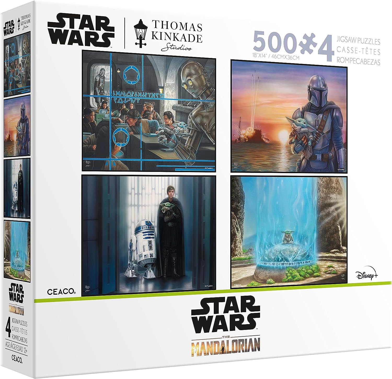 Ceaco-Thomas Kinkade Star Wars: The Mandalorian - Multipack - 4 in 1 Puzzles - 4 x 500 Piece Puzzle-3678-2-Legacy Toys