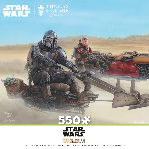 Ceaco-Thomas Kinkade Star Wars: The Mandalorian - The Marshall - 550 Piece Puzzle-2453-07-Legacy Toys