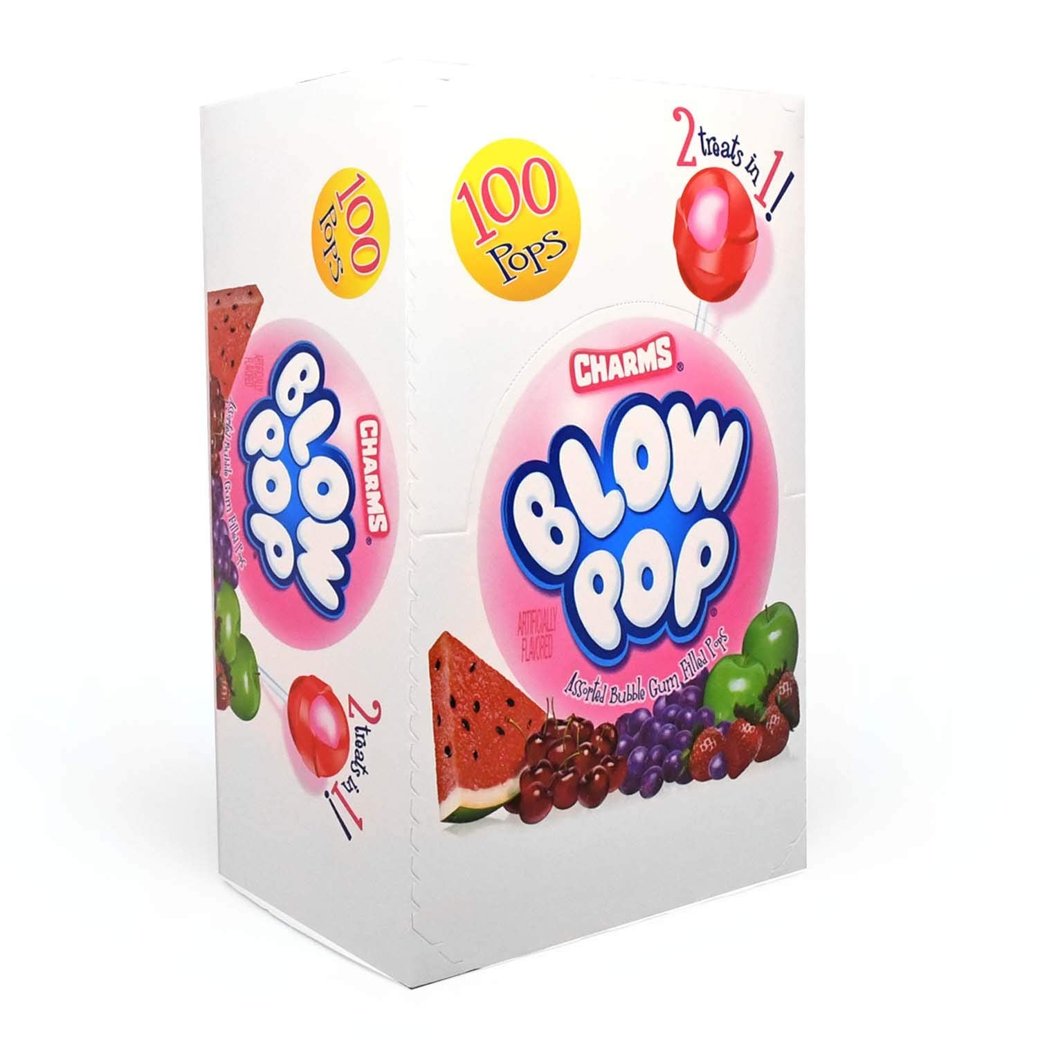 Charms-Charms Blow Pops Assorted Flavors Changemaker-03869-Box of 100-Legacy Toys
