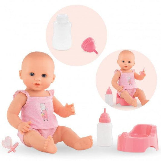 Corolle-Emma Drink-and-Wet Bath Baby - 14"-130400-Legacy Toys