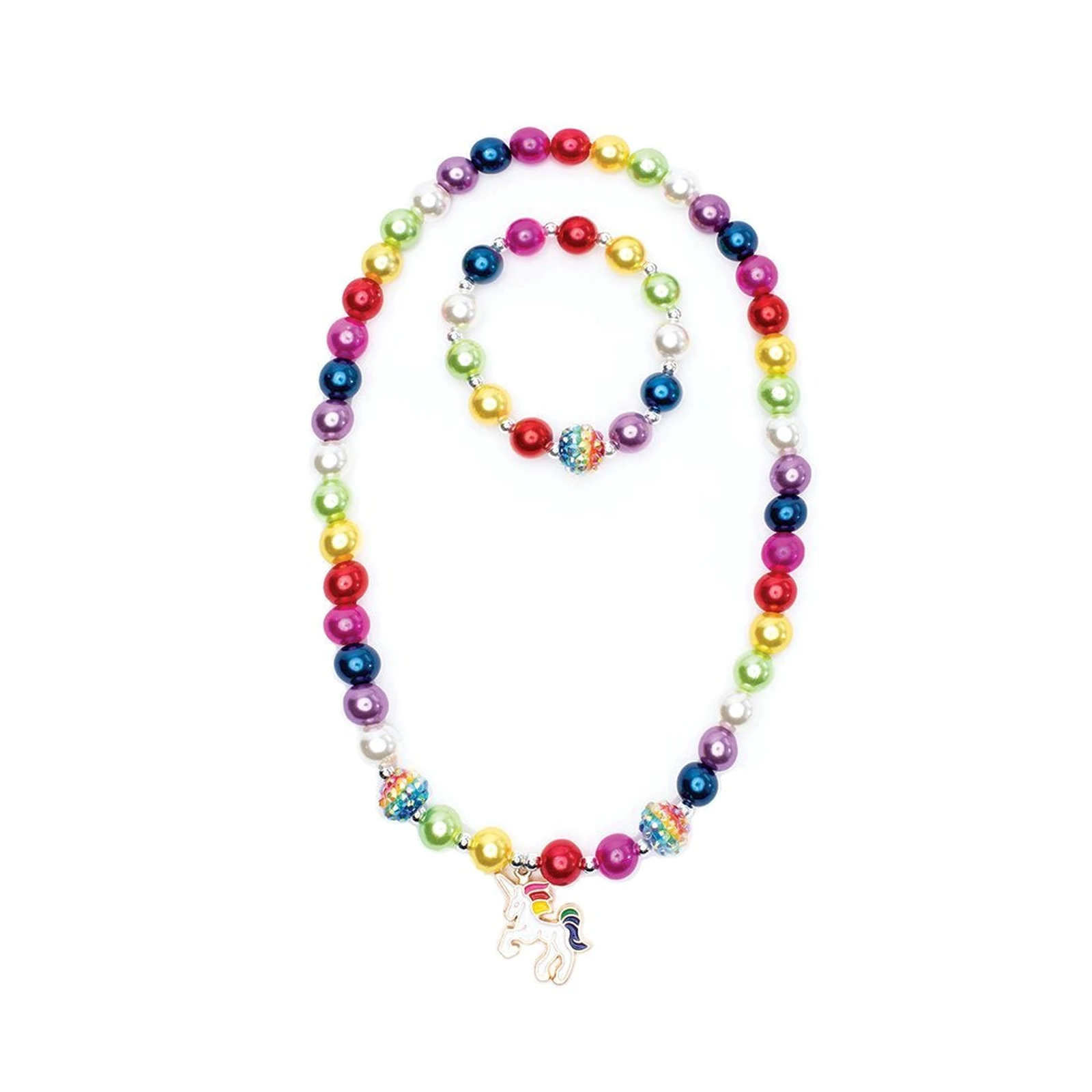 Creative Education-Gumball Rainbow Necklace and Bracelet Set-86128-Legacy Toys