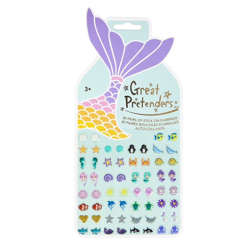 Creative Education-Mermaid Sticker Earrings (30 Pairs)-87504-Legacy Toys