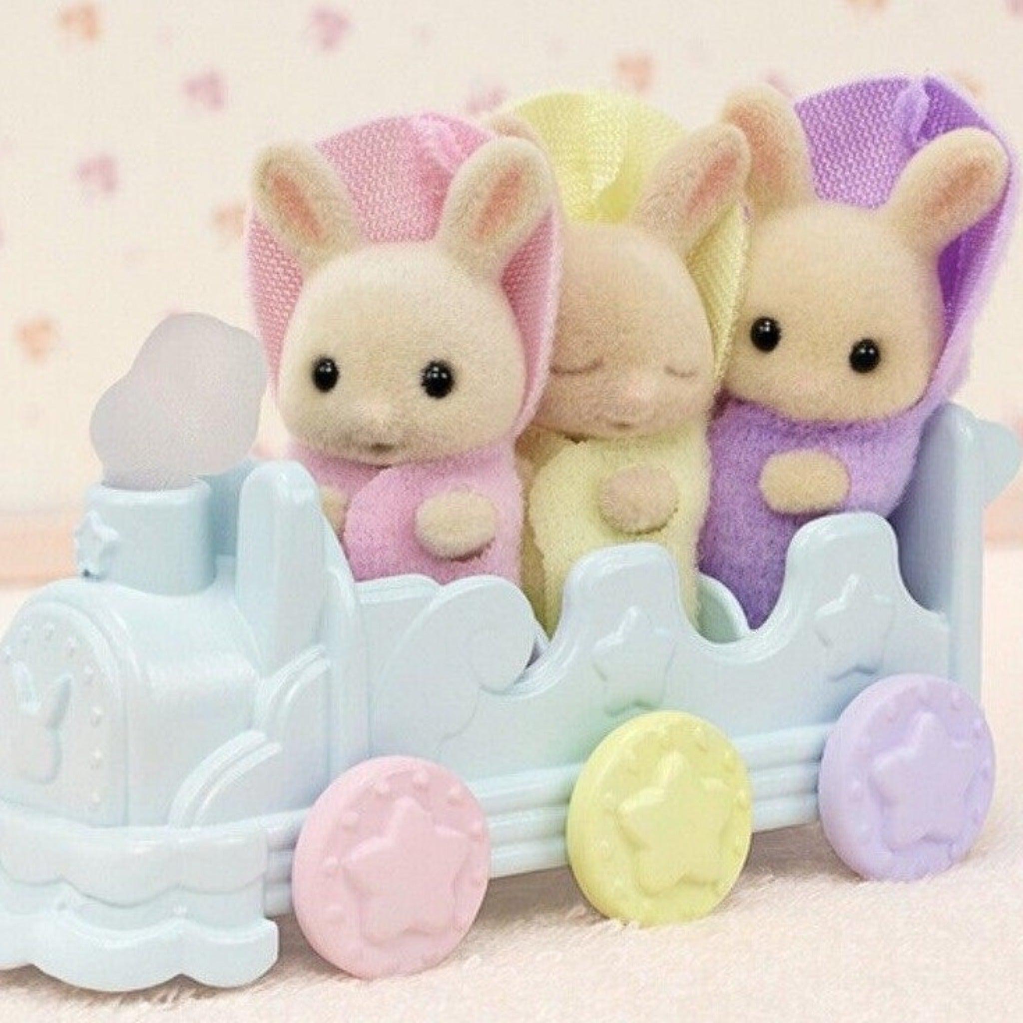 Epoch Everlasting Play-Calico Critters Triplets Baby Bathtime Set-CC2076-Legacy Toys