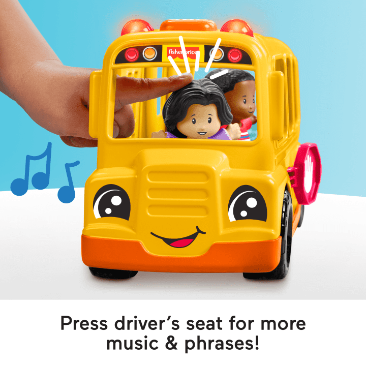 Fisher Price-Little People School Bus Toy With Lights And Sounds-HWB30-Legacy Toys