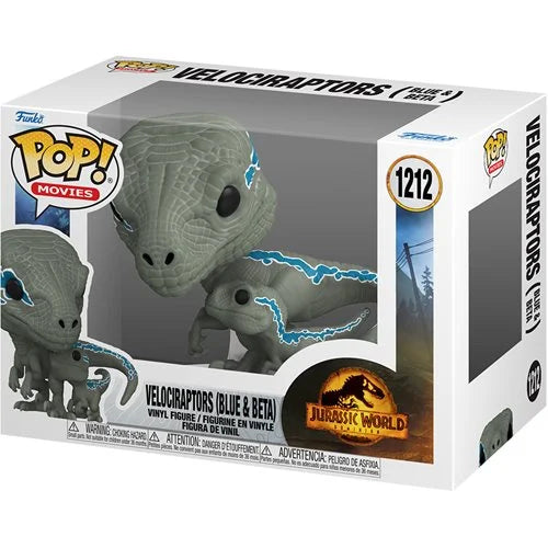 Funko-Jurassic World: Dominion - Blue and Beta Funko Pop! Vinyl Figure and Buddy-FU62223-Legacy Toys