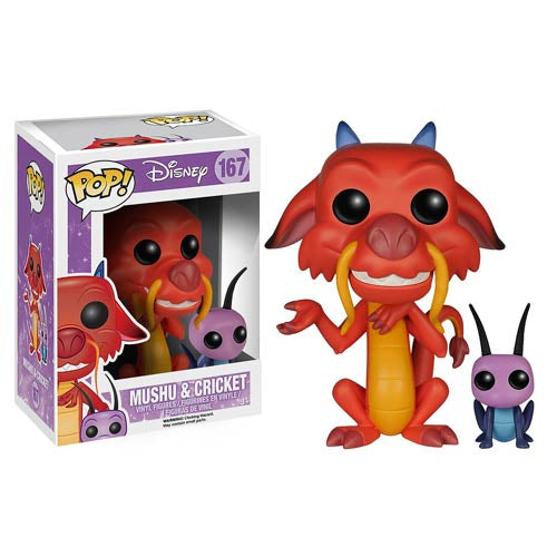 Funko-Mulan - Mushu and Cricket Funko Pop! Vinyl Figure-FU5898-Legacy Toys