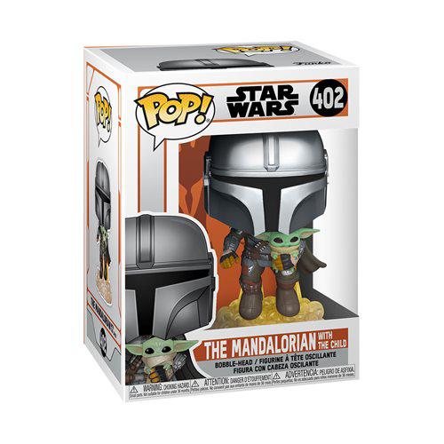 Funko-Star Wars: The Mandalorian - The Mandalorian with The Child Flying Pop! Vinyl Figure-FU50959-Legacy Toys