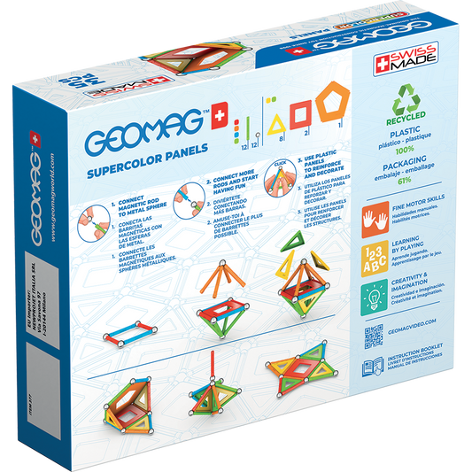 Geomag-Geomag Supercolor Panels Recycled 35 Pieces-377-Legacy Toys