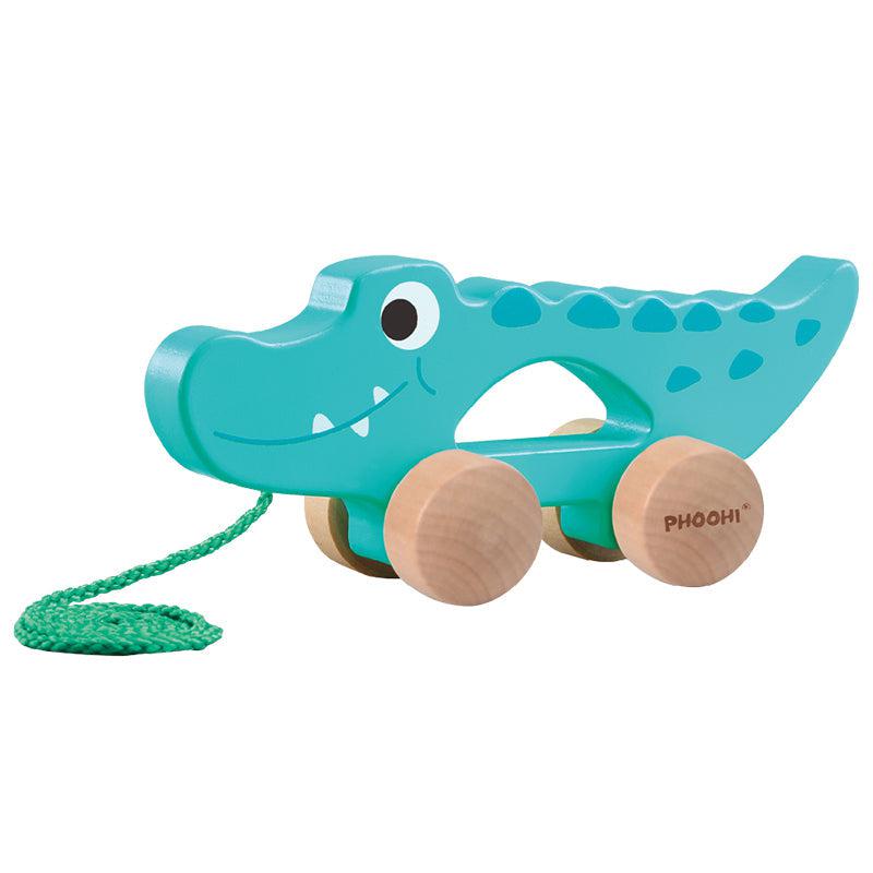 Great Playthings-Pull Along Crocodile-PH03C029-Legacy Toys