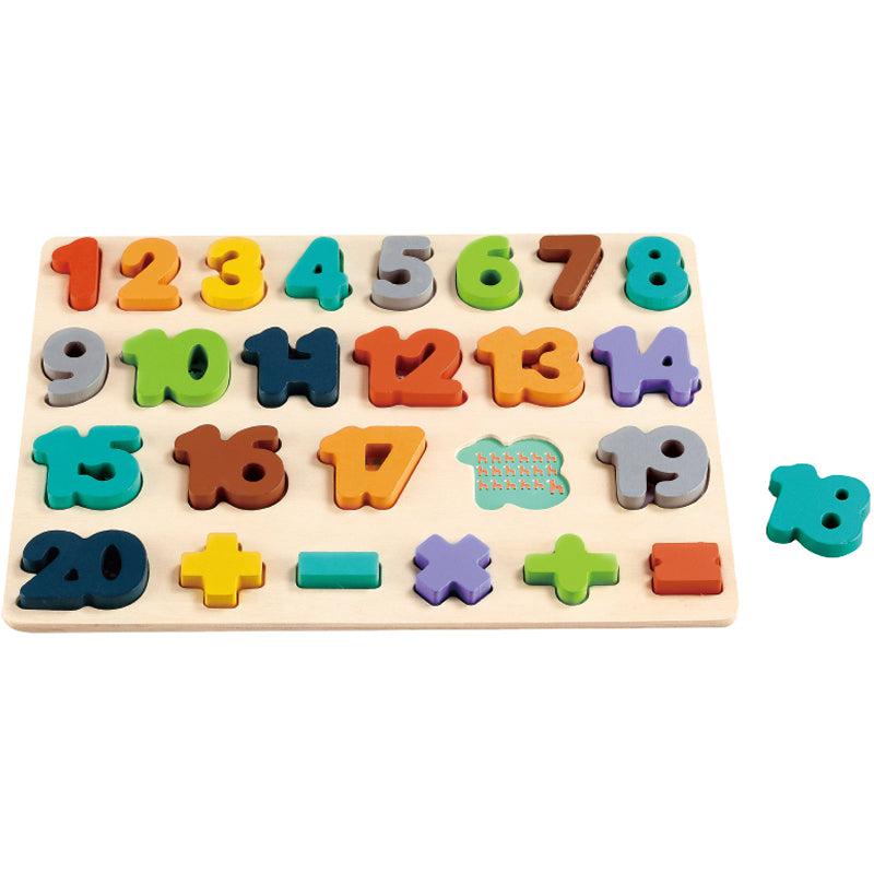 Great Playthings-Wooden Numbers Chunky Puzzle-PH07J012-Legacy Toys