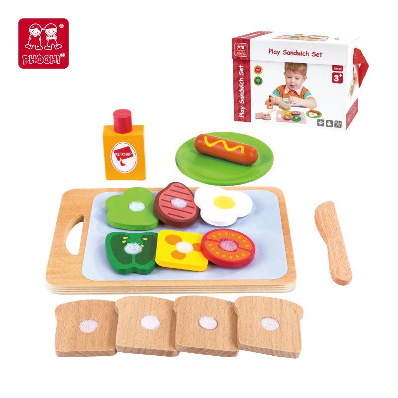 Great Playthings-Wooden Play Sandwich Set-PH01E012-Legacy Toys