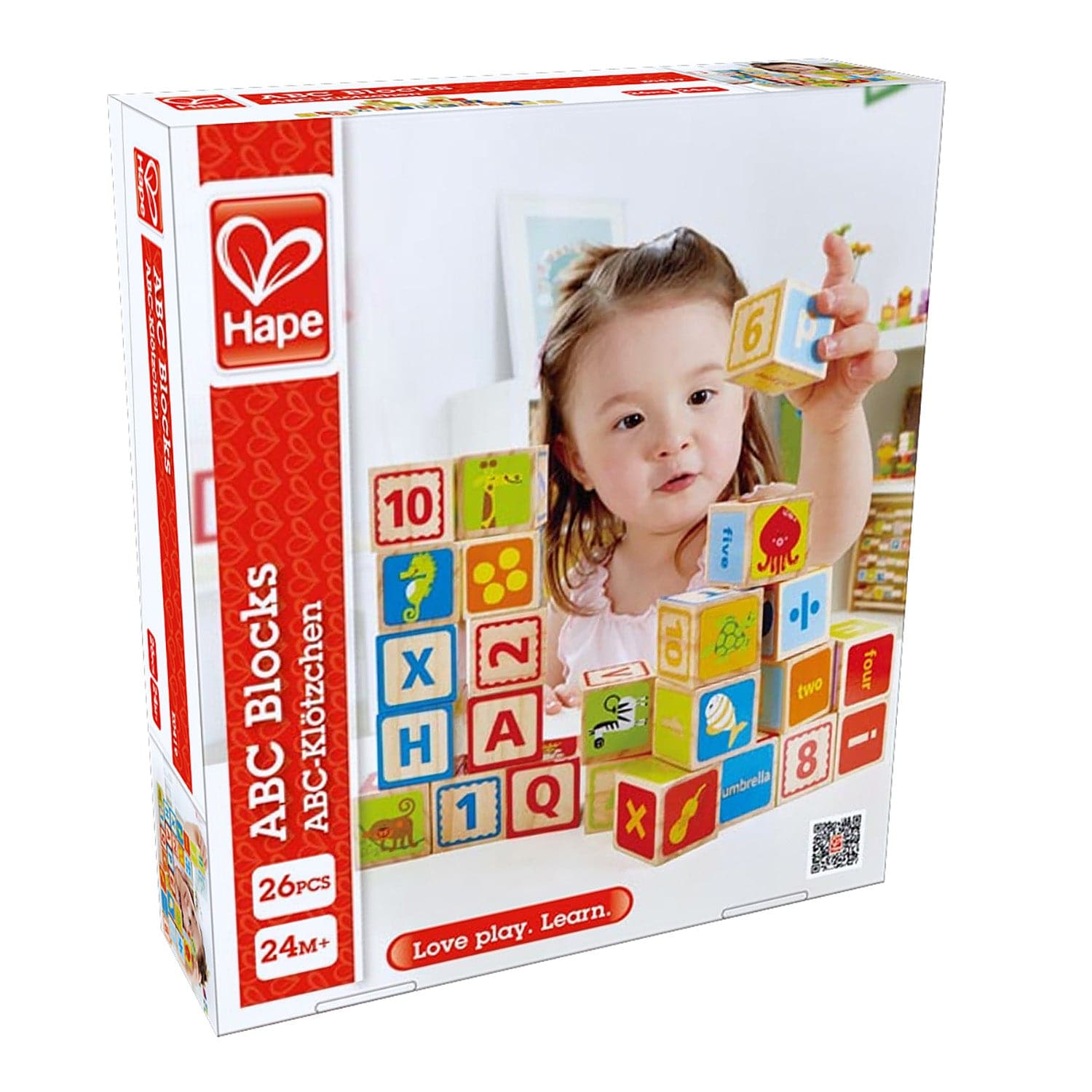 Hape-ABC Blocks - 26 Pieces-E0419-Legacy Toys