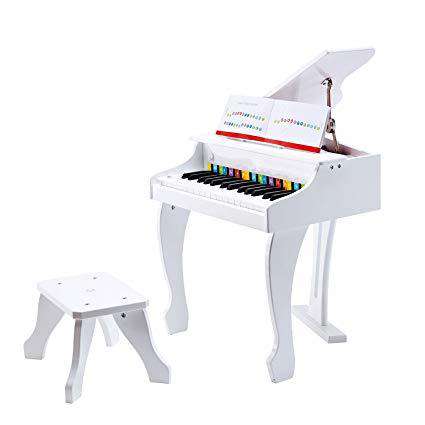 Hape-Deluxe Grand Piano - White-E0338-Legacy Toys