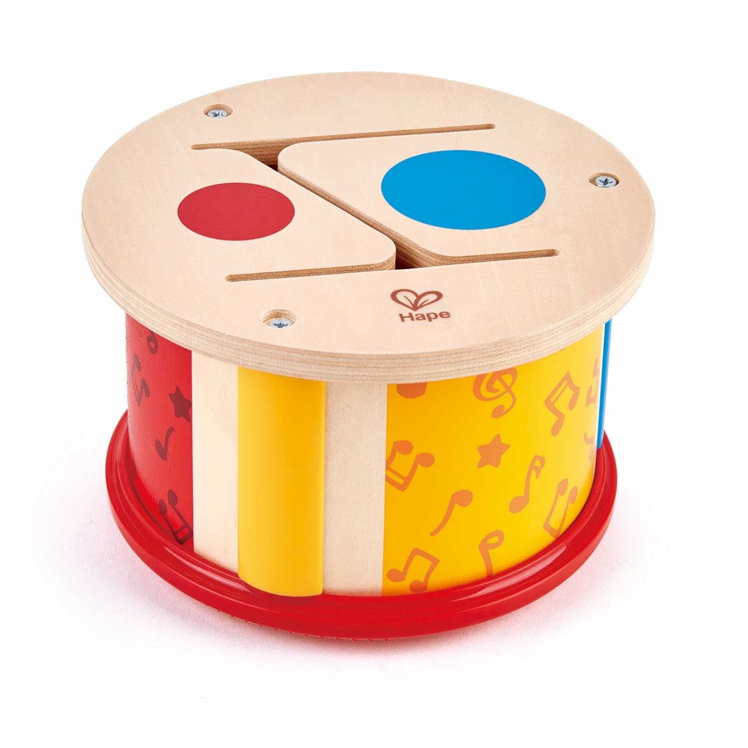 Hape-Double Sided Drum-E0608-Legacy Toys