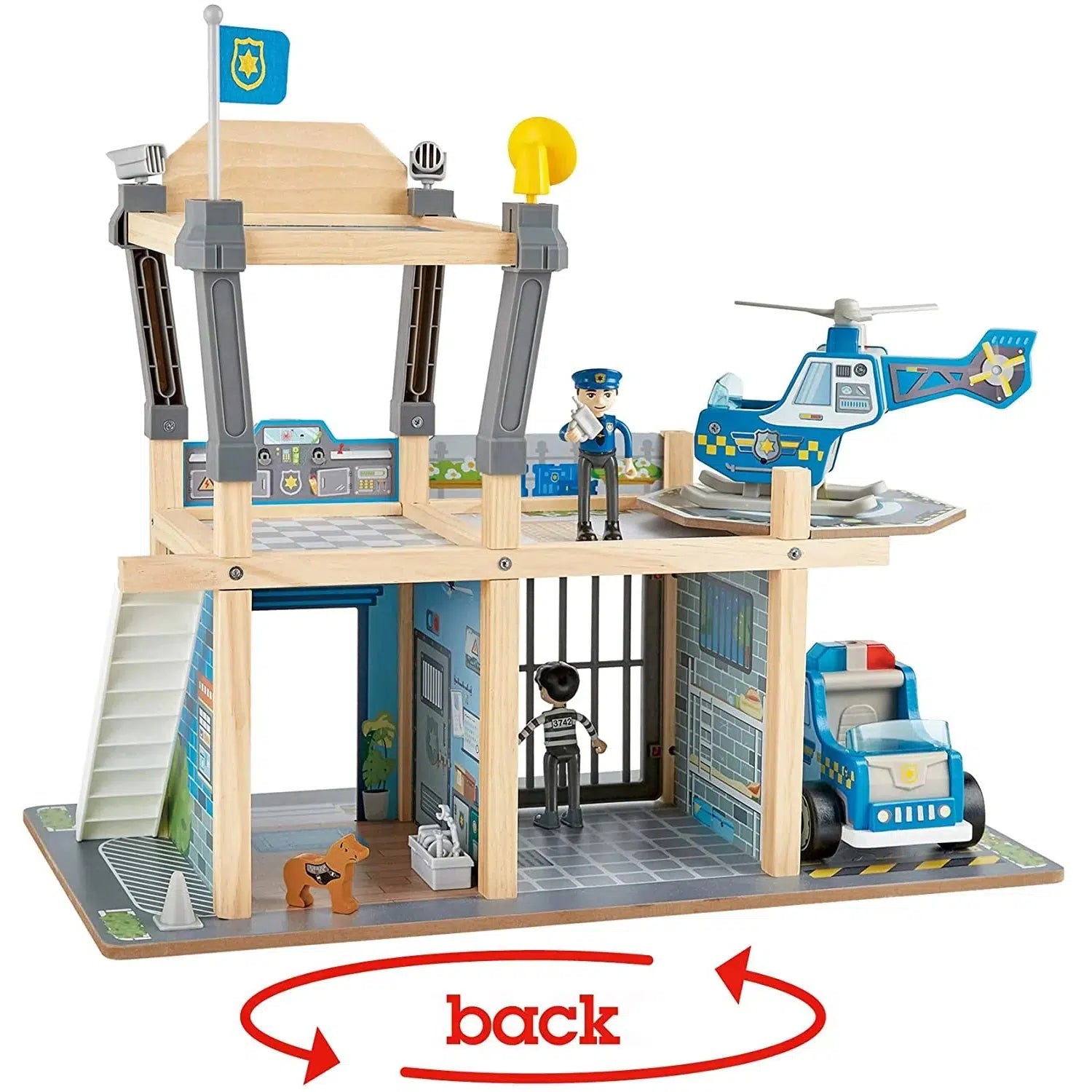 Hape-Hape Metro Police Station Play Toy Set With Sounds And Lights-E3050-Legacy Toys