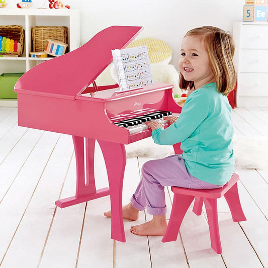 Hape-Happy Grand Piano - Pink-E0319B-Legacy Toys