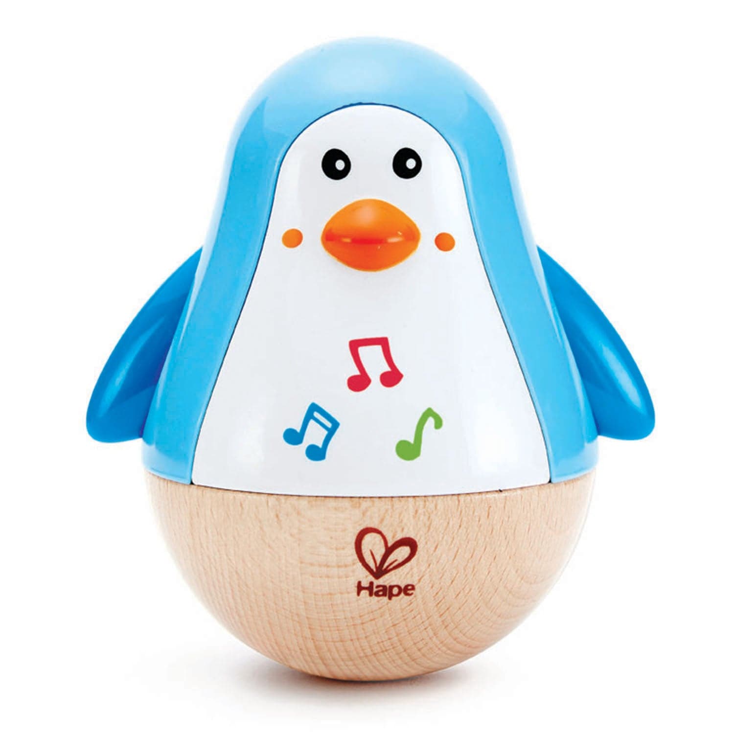 Hape-Penguin Musical Wobbler-E0331F-Legacy Toys