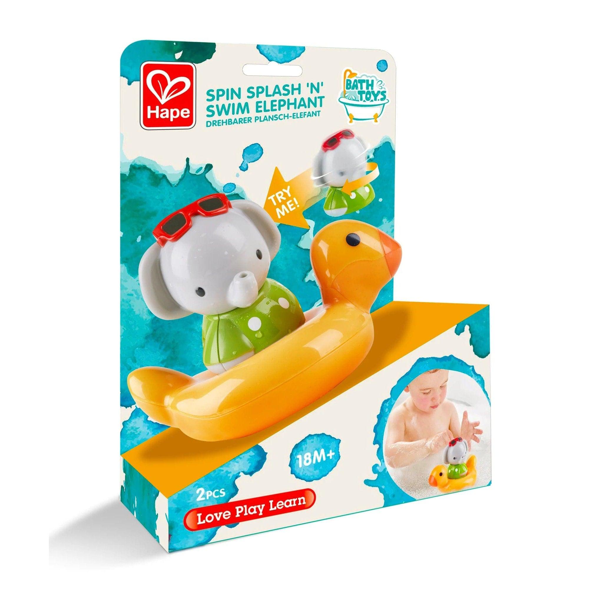 Hape-Spin Splash 'n' Swim Elephant-E0222-Legacy Toys
