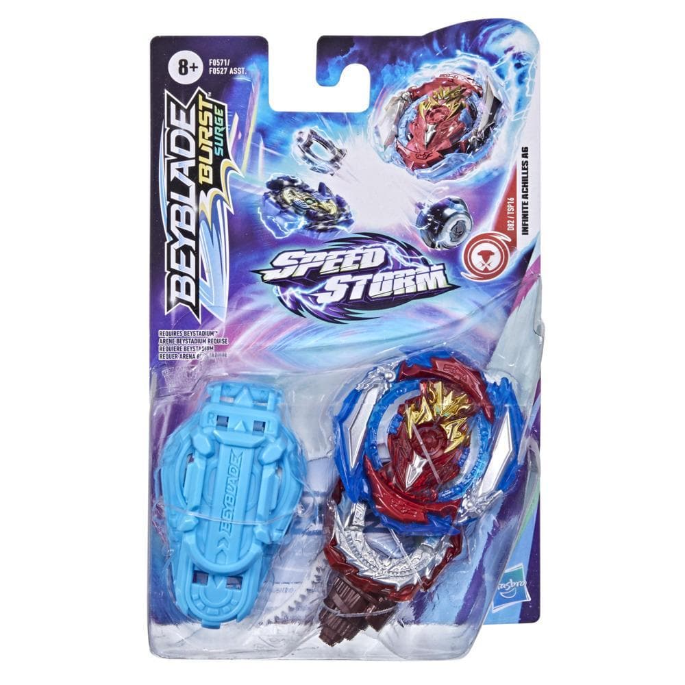 Hasbro-Beyblade Speedstorm Starter Pack Assorted-F0571-Infinite Achilles A6-Legacy Toys