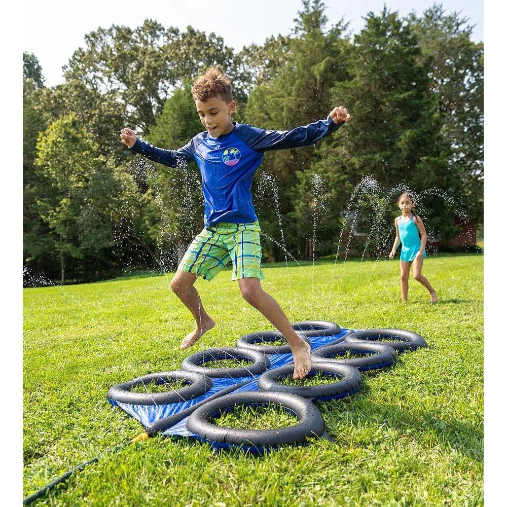 HearthSong-Inflatable Tire Run with Sprinkler-CG733318-Legacy Toys